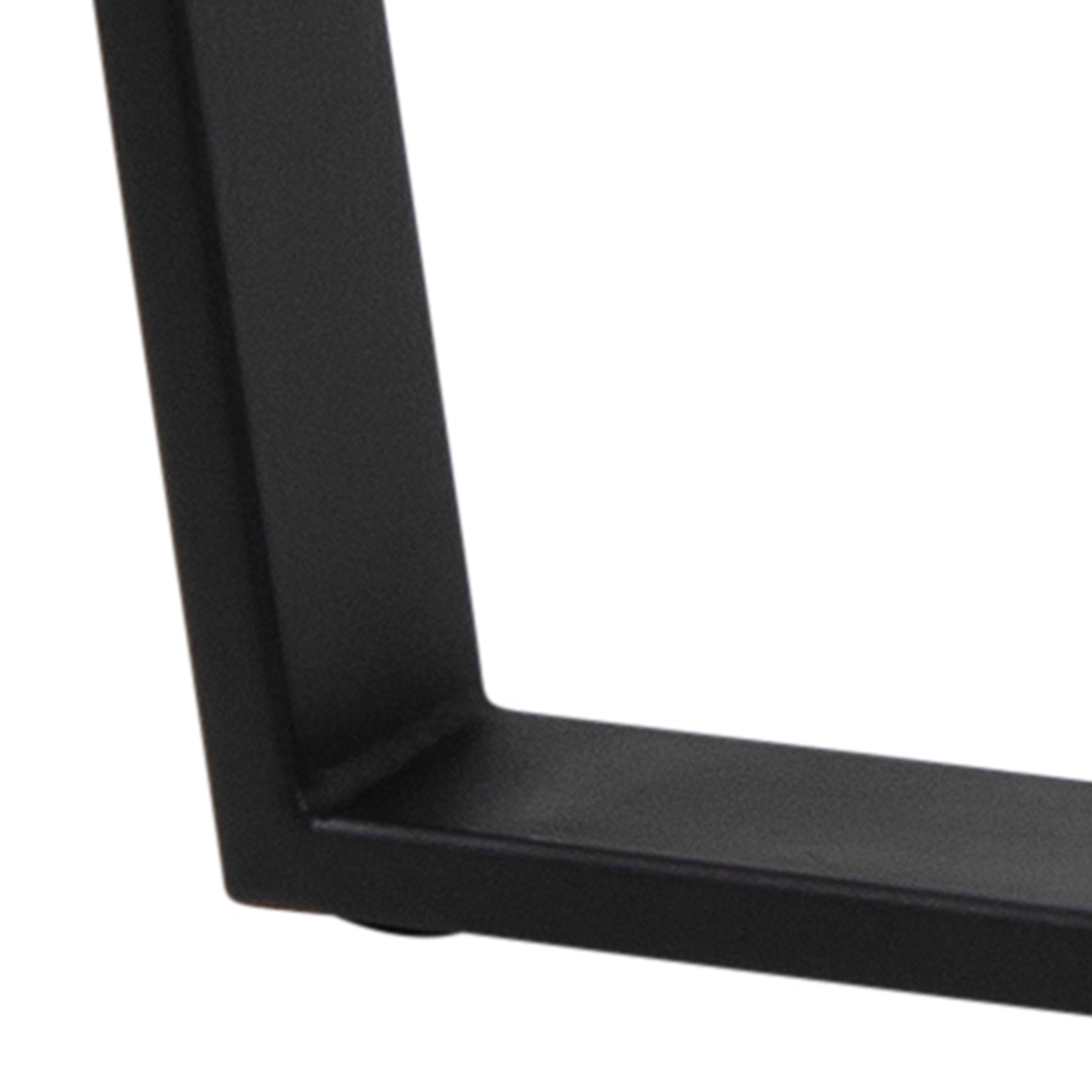 Amble Round Dining Table with Black Marble Melamine Top & Black Legs - image 11