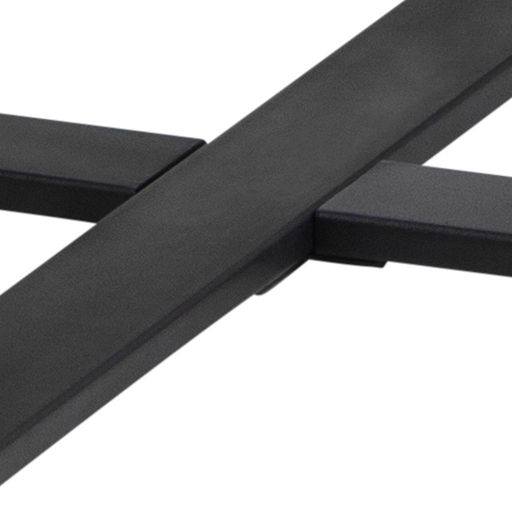 Amble Round Dining Table with Black Marble Melamine Top & Black Legs - image 12