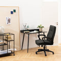 Brad Swivel Desk Chair with Armrest in Black - image 4