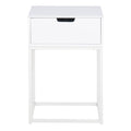 Mitra 1 Drawer Bedside Table in White - image 2
