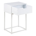 Mitra 1 Drawer Bedside Table in White - image 4