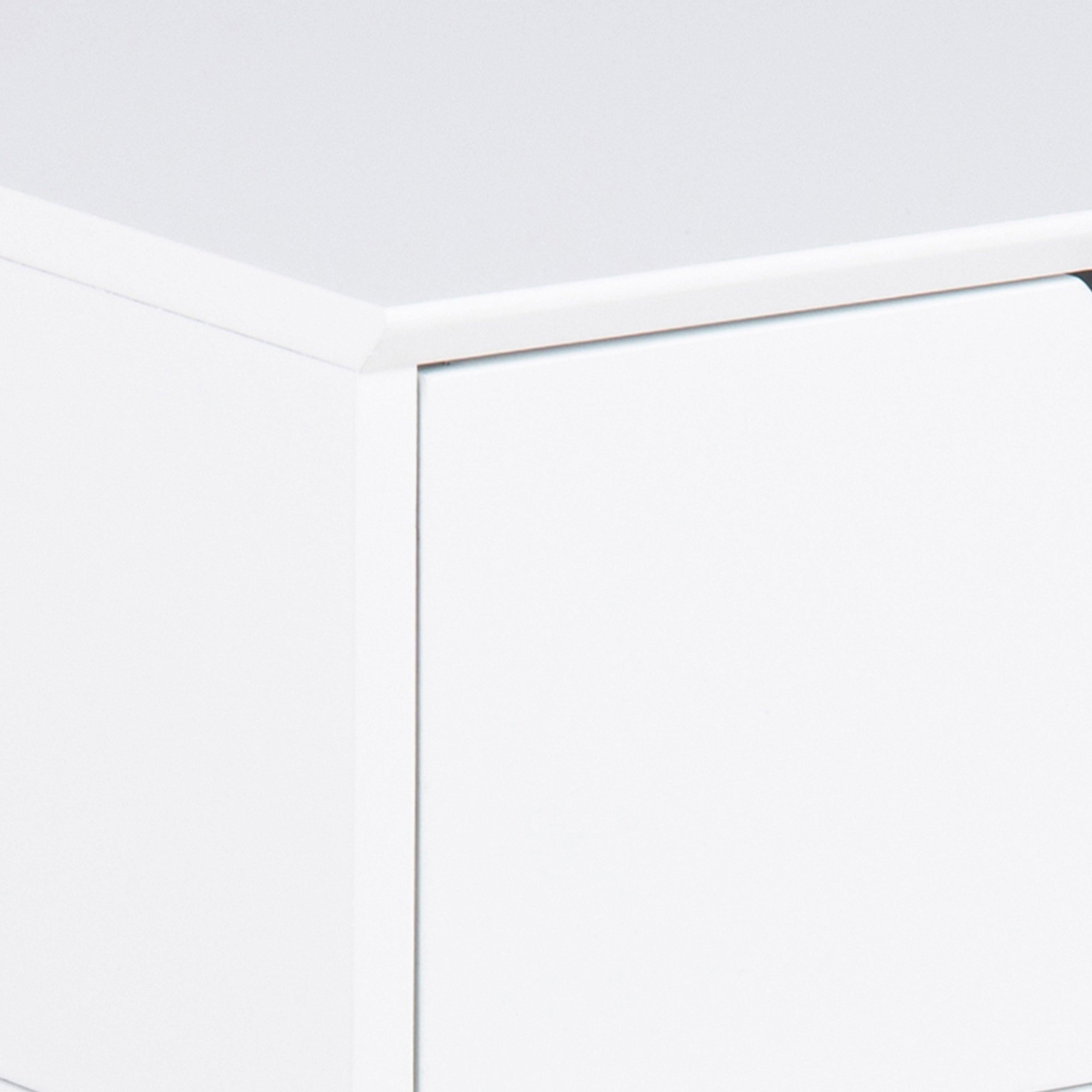 Mitra 1 Drawer Bedside Table in White - image 7