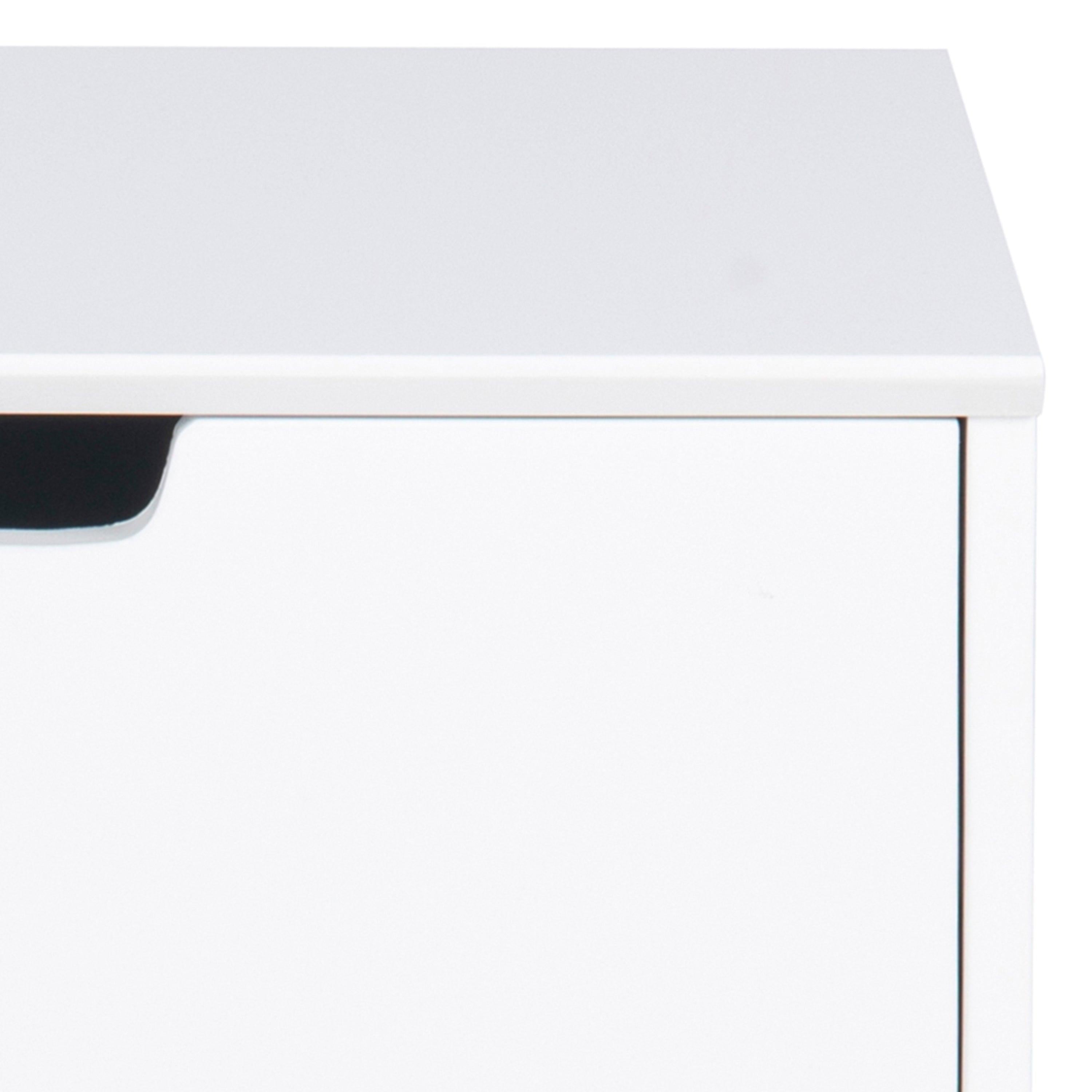 Mitra 1 Drawer Bedside Table in White - image 8