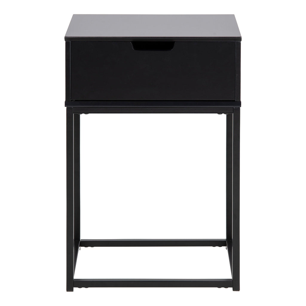 Mitra 1 Drawer Bedside Table in Black - image 2