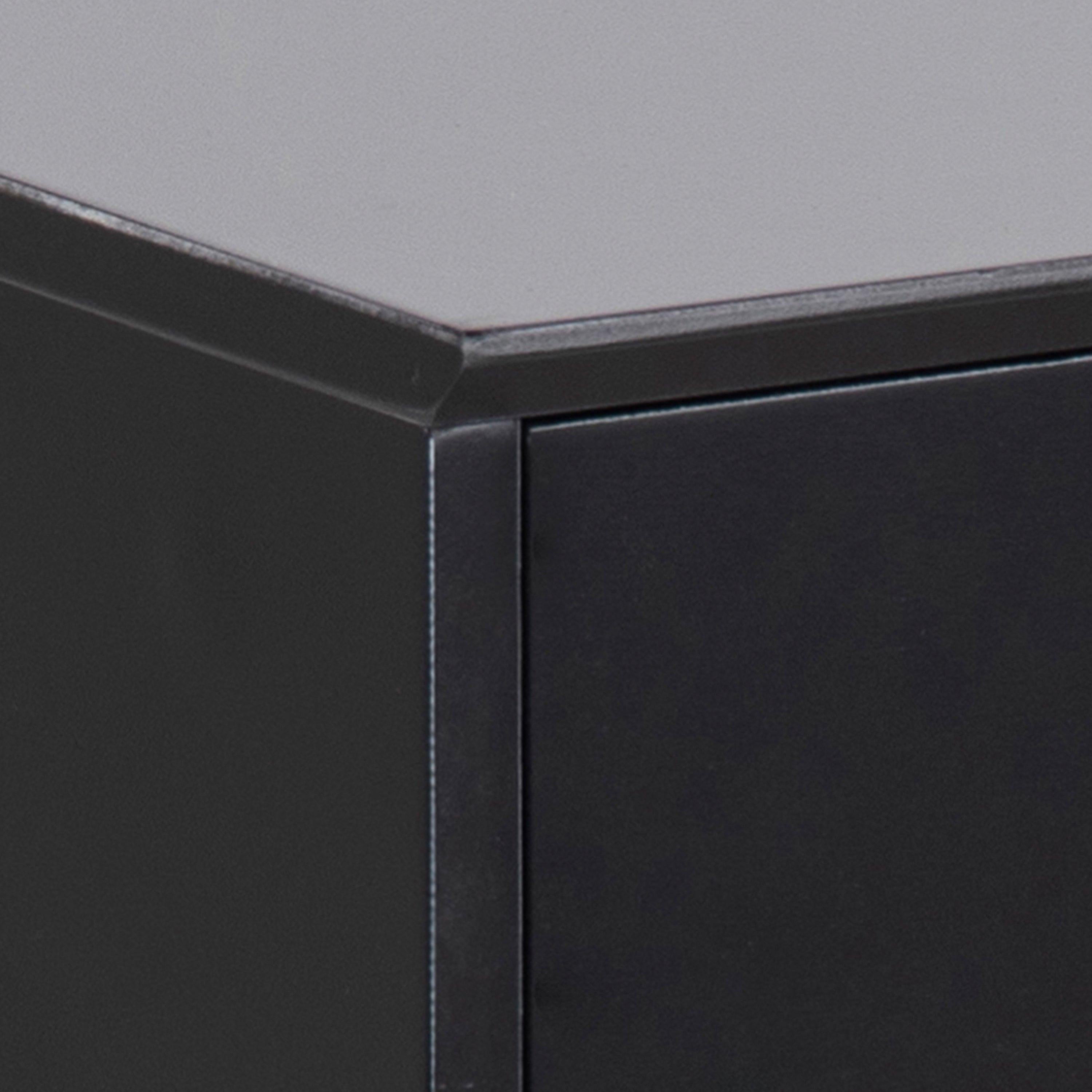 Mitra 1 Drawer Bedside Table in Black - image 7