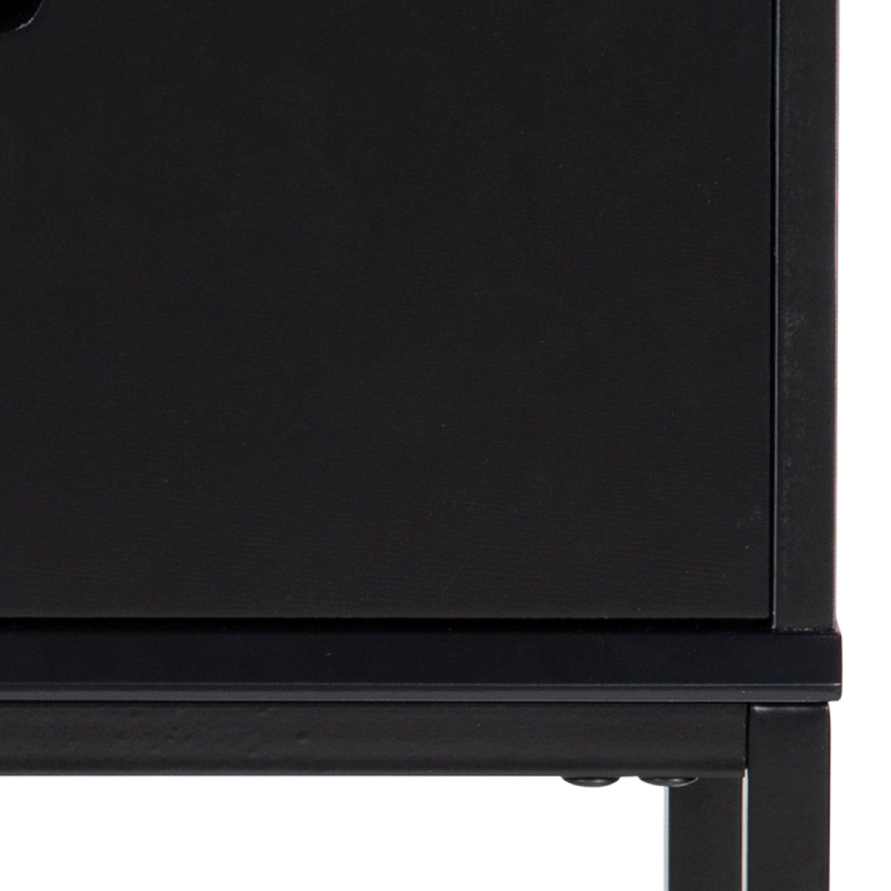 Mitra 1 Drawer Bedside Table in Black - image 8