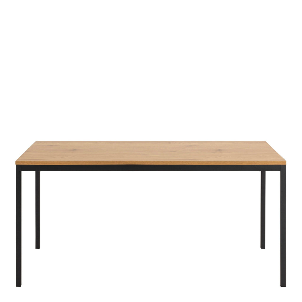 Seaford Dining Table in Black & Oak 160x80cm - image 2