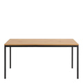 Seaford Dining Table in Black & Oak 160x80cm - image 2