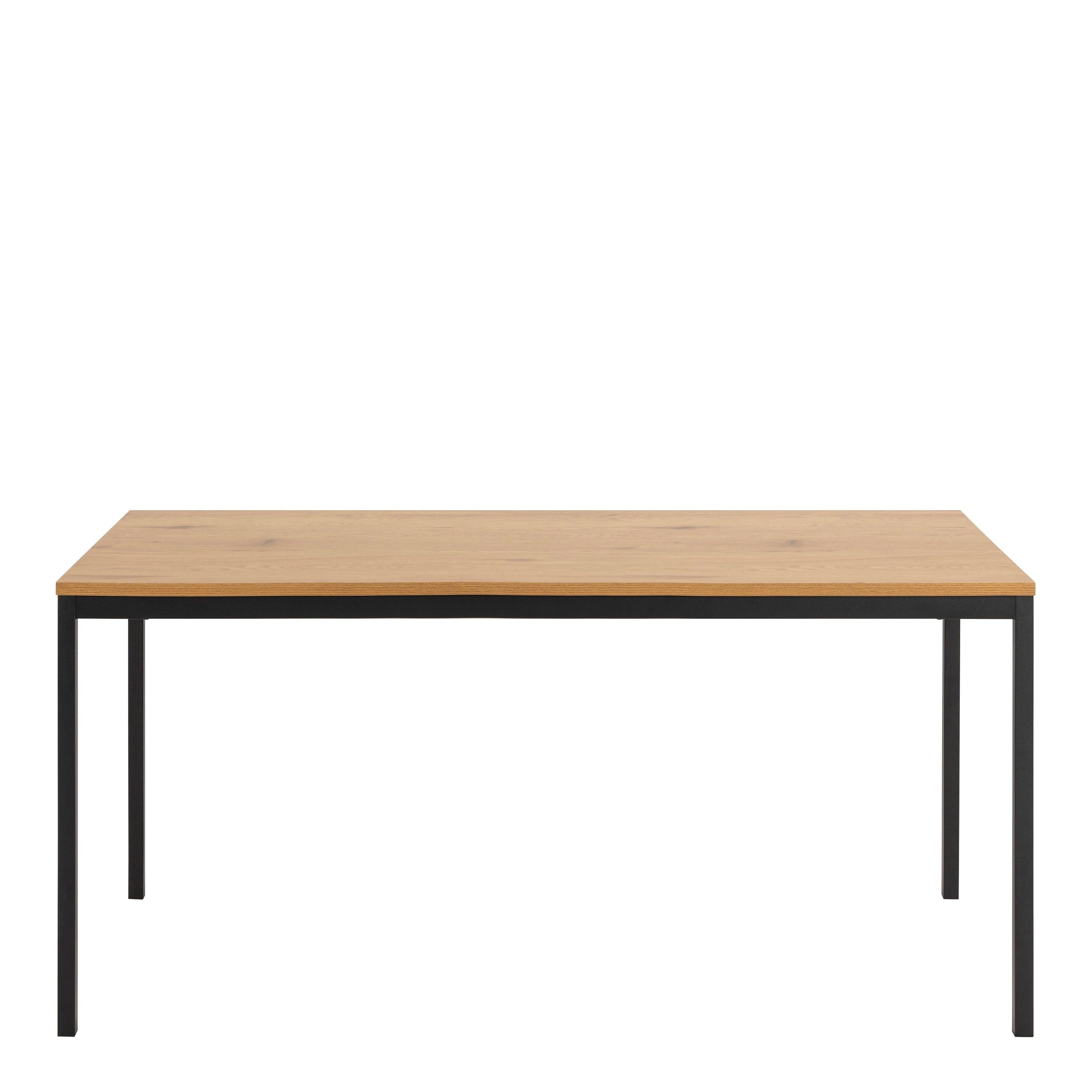 Seaford Dining Table in Black & Oak 160x80cm - image 2
