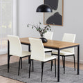 Seaford Dining Table in Black & Oak 160x80cm - image 3