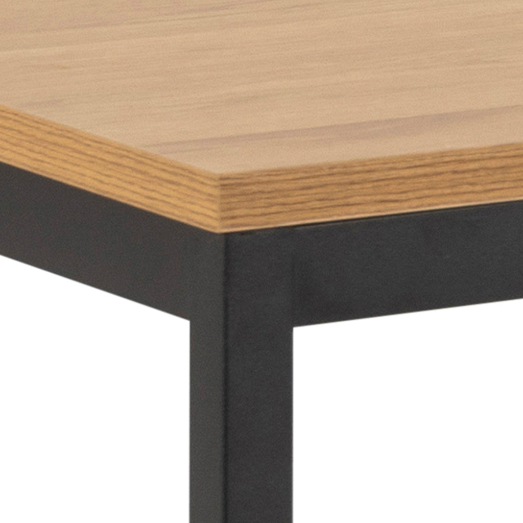 Seaford Dining Table in Black & Oak 160x80cm - image 7