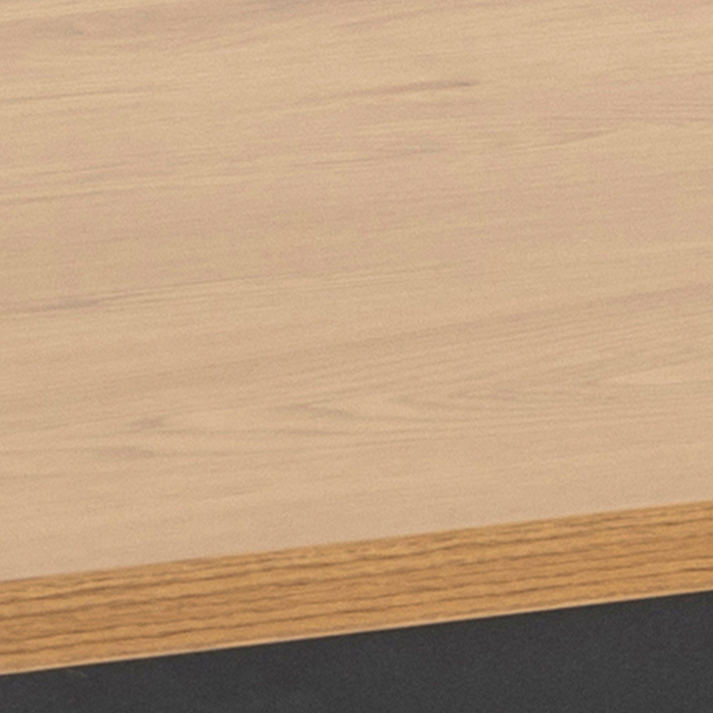 Seaford Dining Table in Black & Oak 160x80cm - image 8
