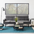 Bayonne Round Coffee Table in Black with Smoked Glass Top - image 5