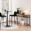 Seaford Black Metal Console Table with Oak Top - image 4