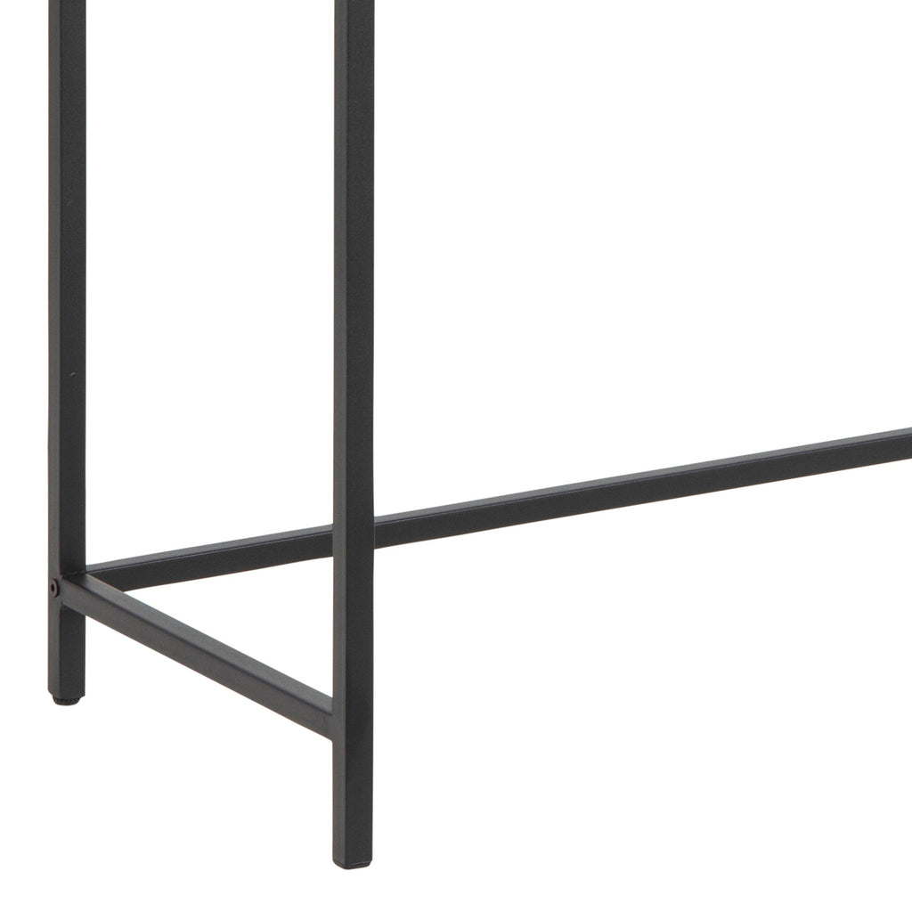 Seaford Black Metal Console Table with Oak Top - image 9