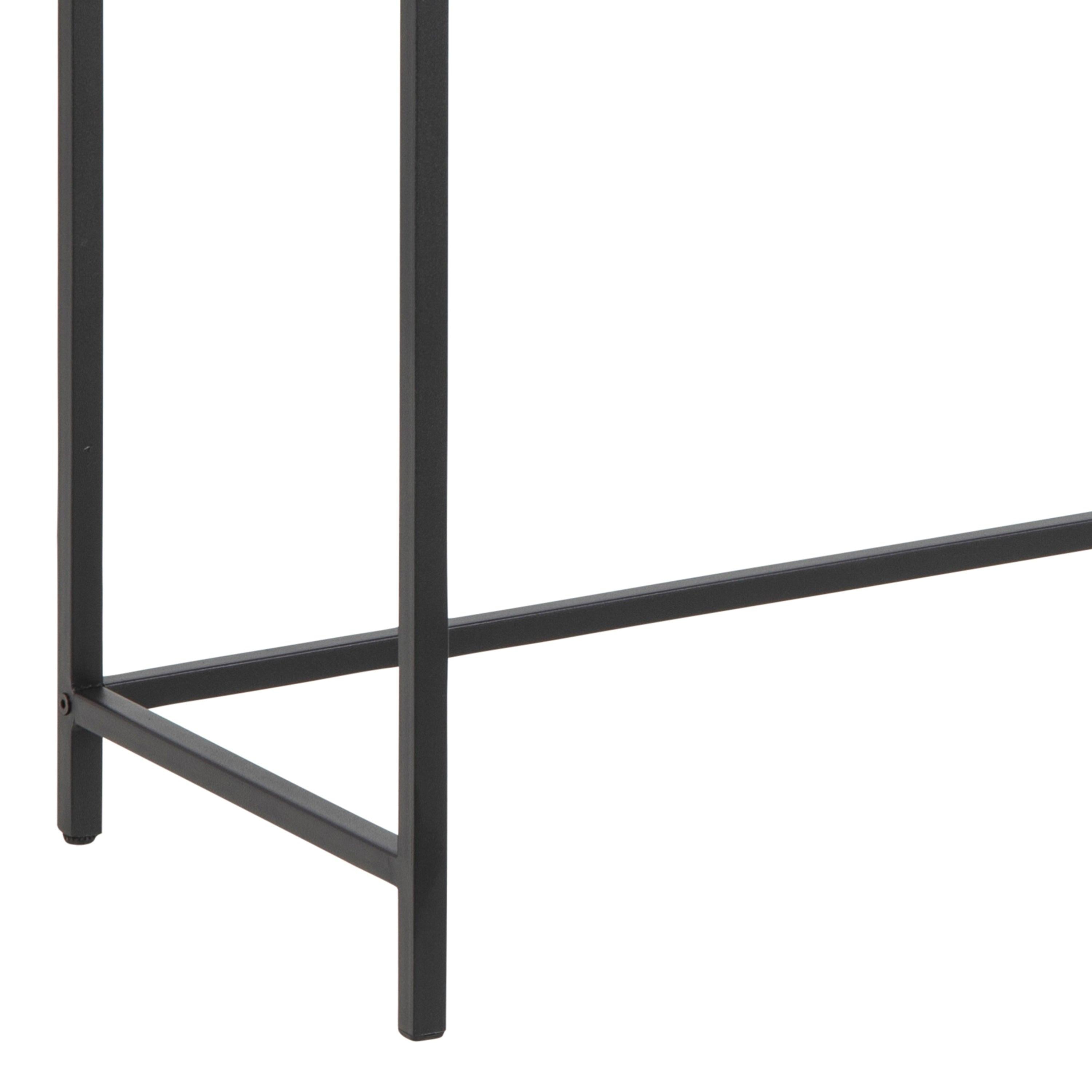 Seaford Black Metal Console Table with Oak Top - image 9
