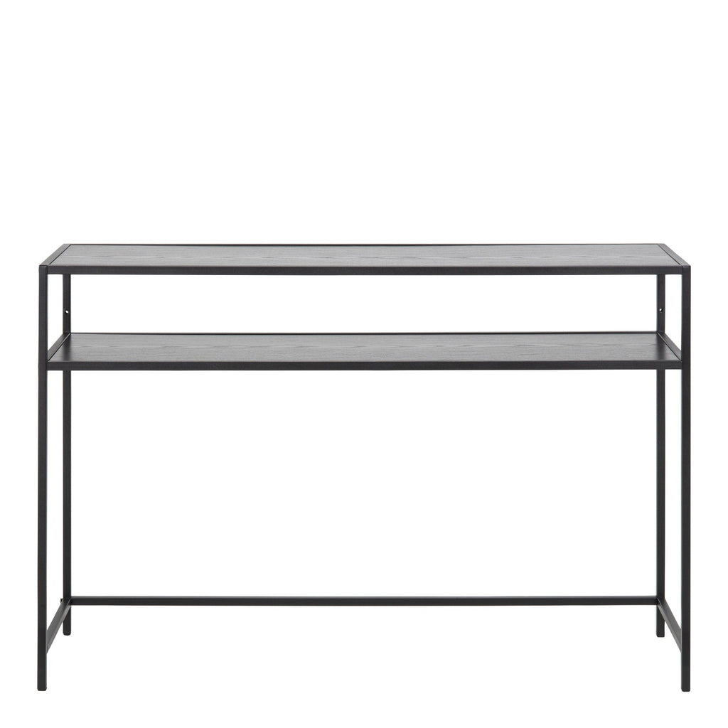Seaford Black Metal Console Table with Black Top - image 2