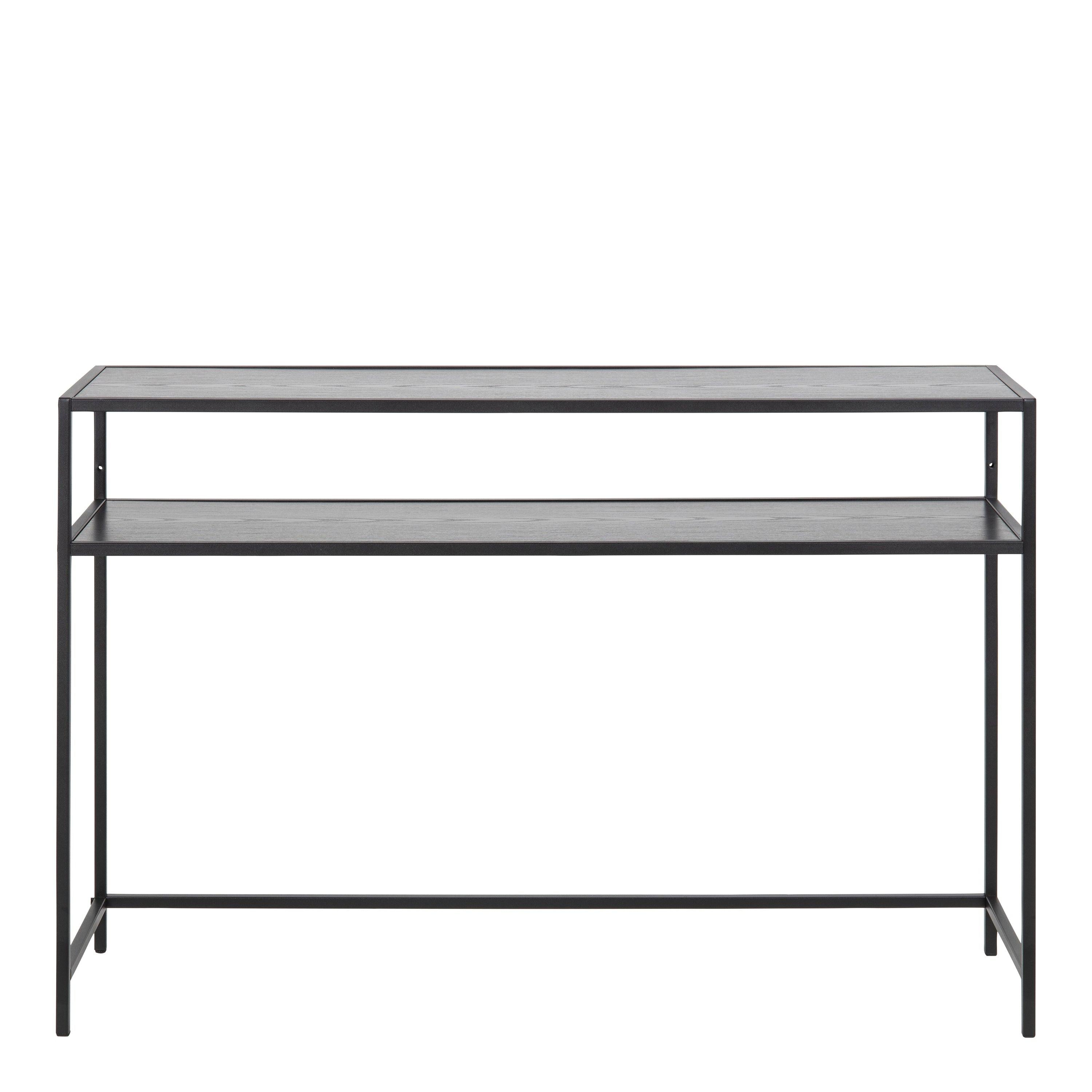 Seaford Black Metal Console Table with Black Top - image 2