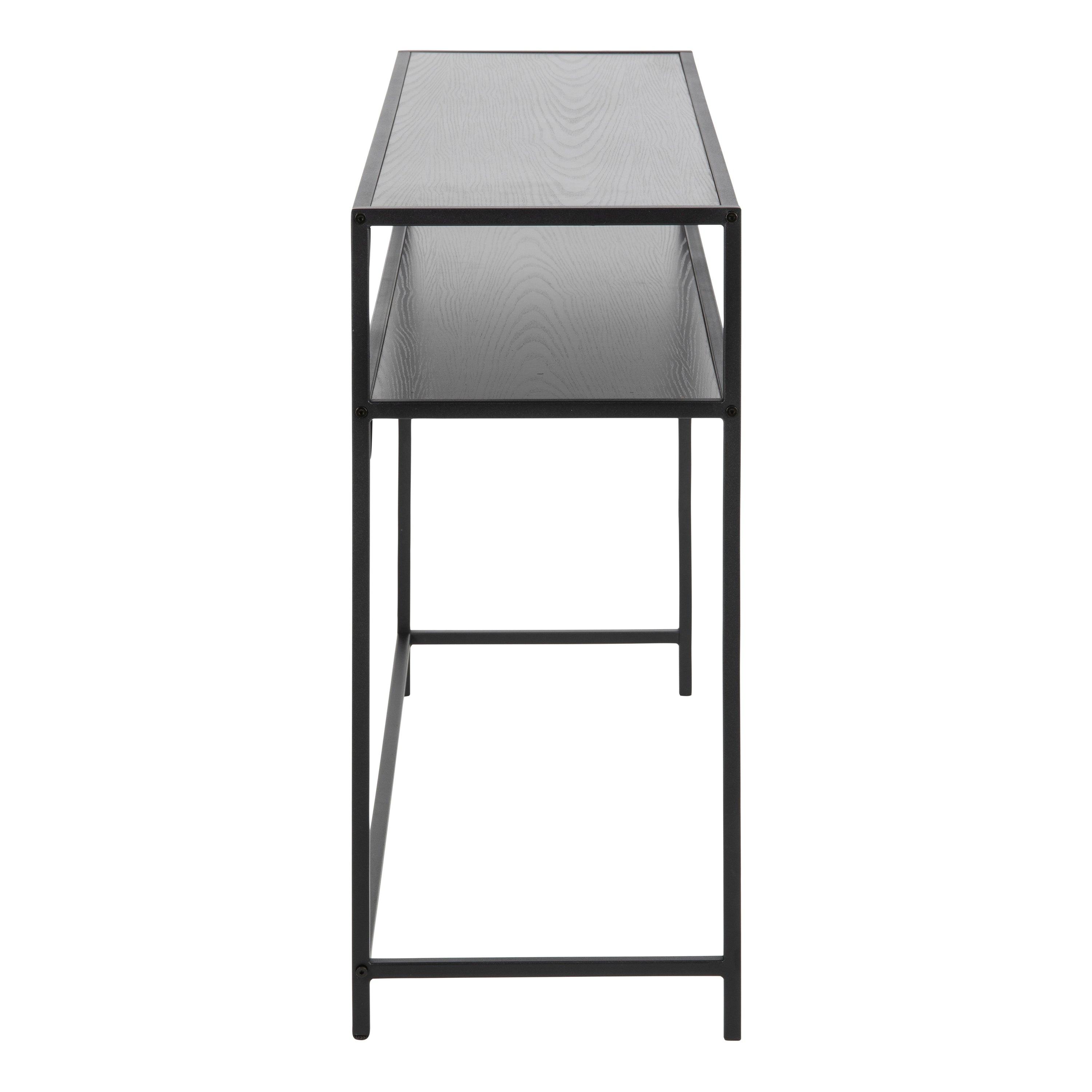 Seaford Black Metal Console Table with Black Top - image 3
