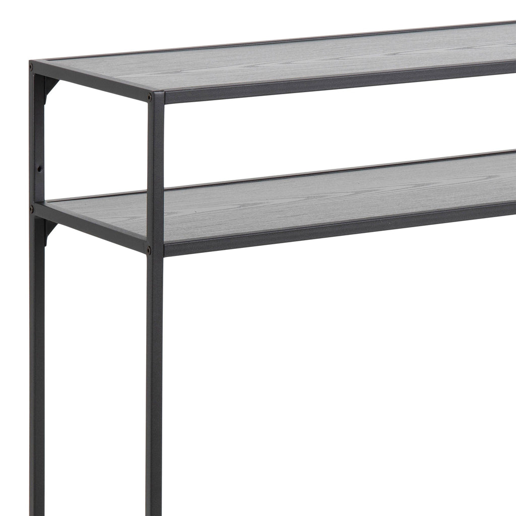 Seaford Black Metal Console Table with Black Top - image 5