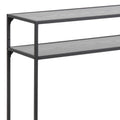 Seaford Black Metal Console Table with Black Top - image 5