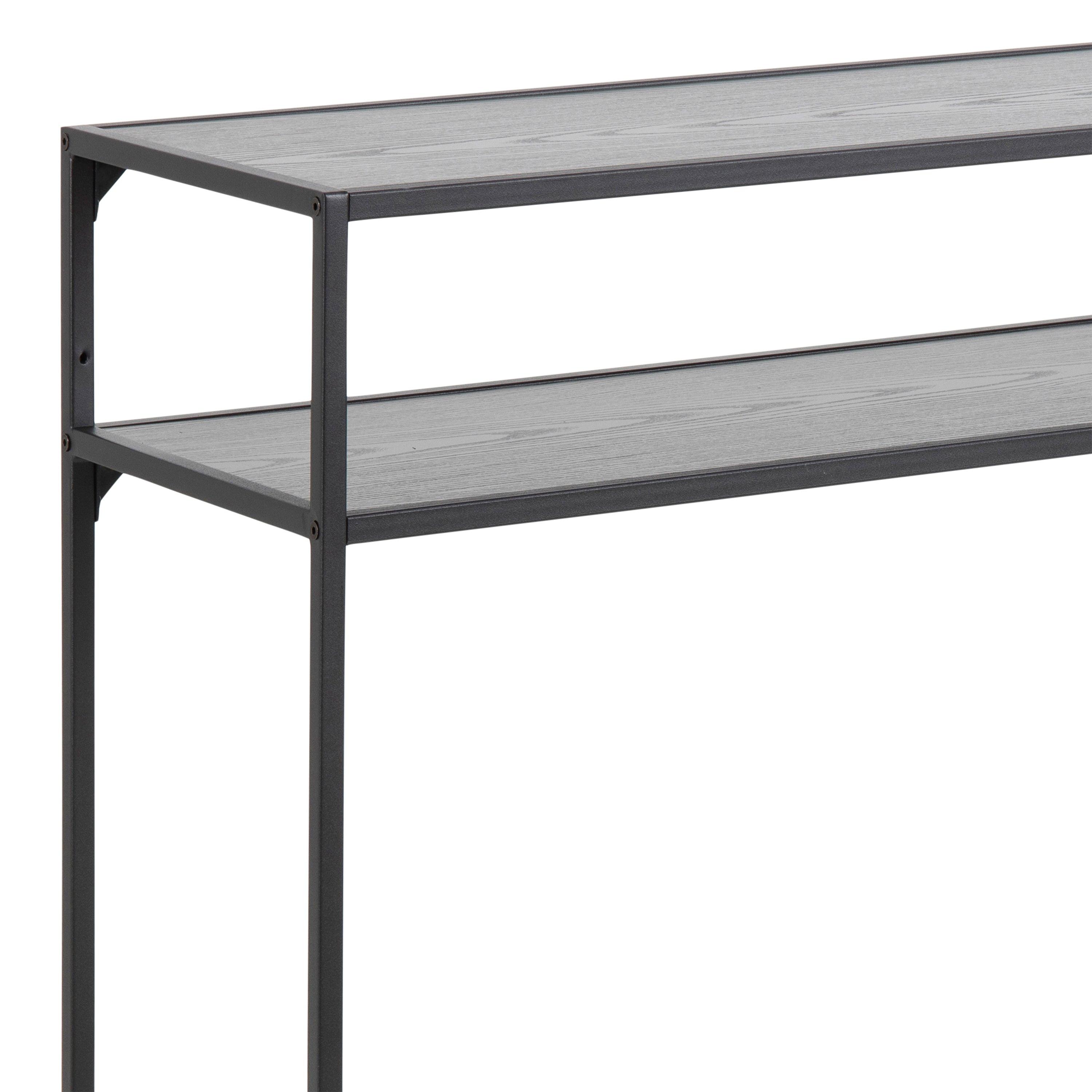 Seaford Black Metal Console Table with Black Top - image 5