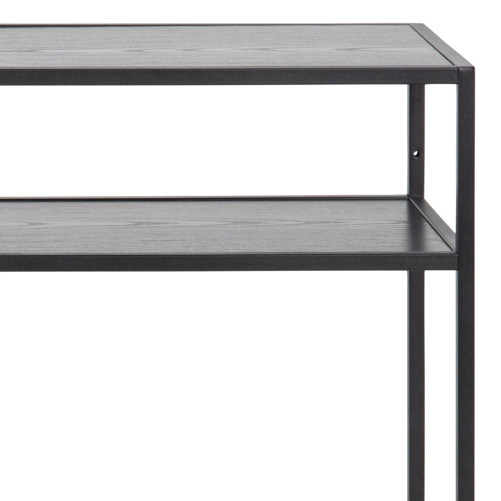 Seaford Black Metal Console Table with Black Top - image 6