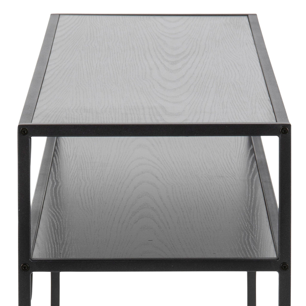 Seaford Black Metal Console Table with Black Top - image 7