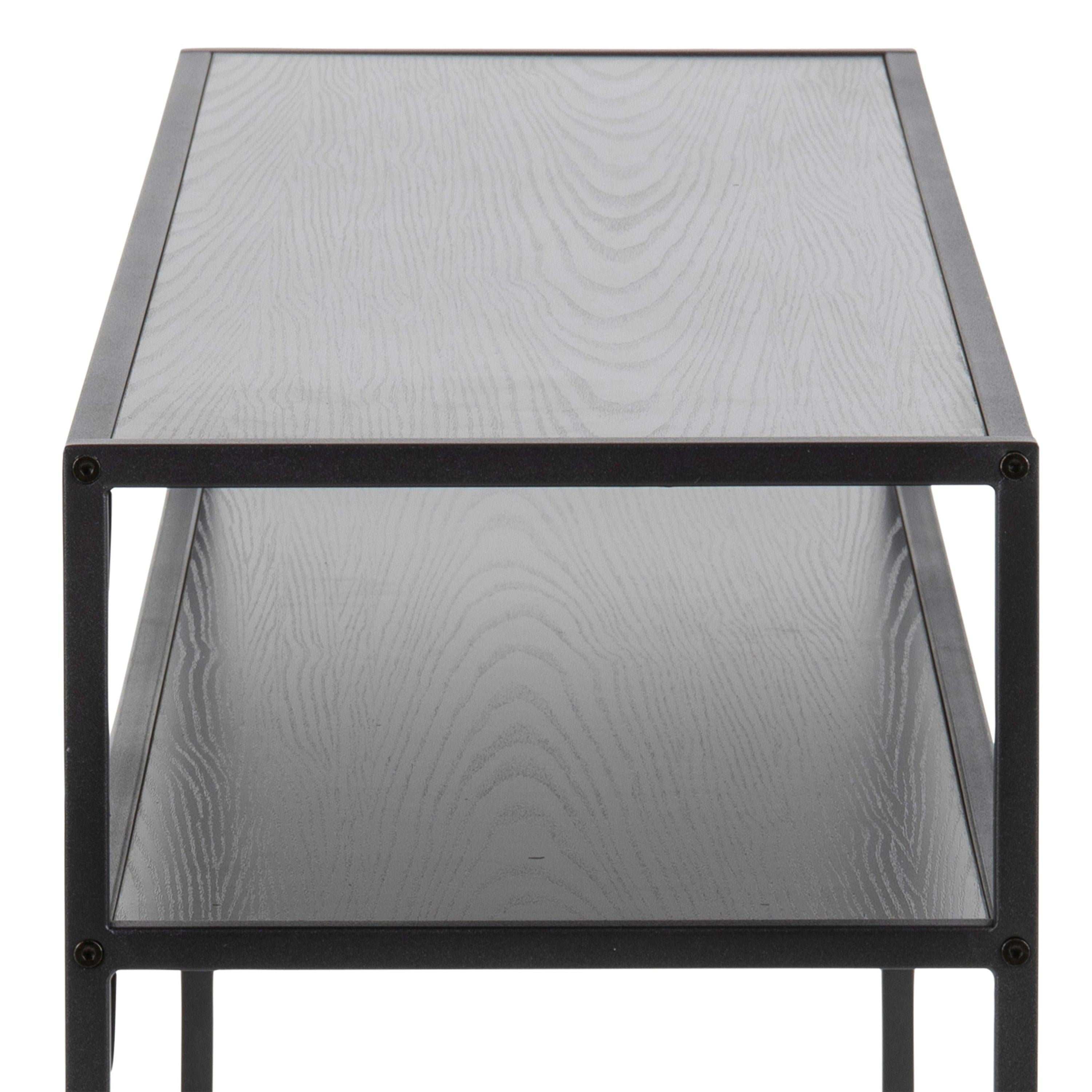 Seaford Black Metal Console Table with Black Top - image 7