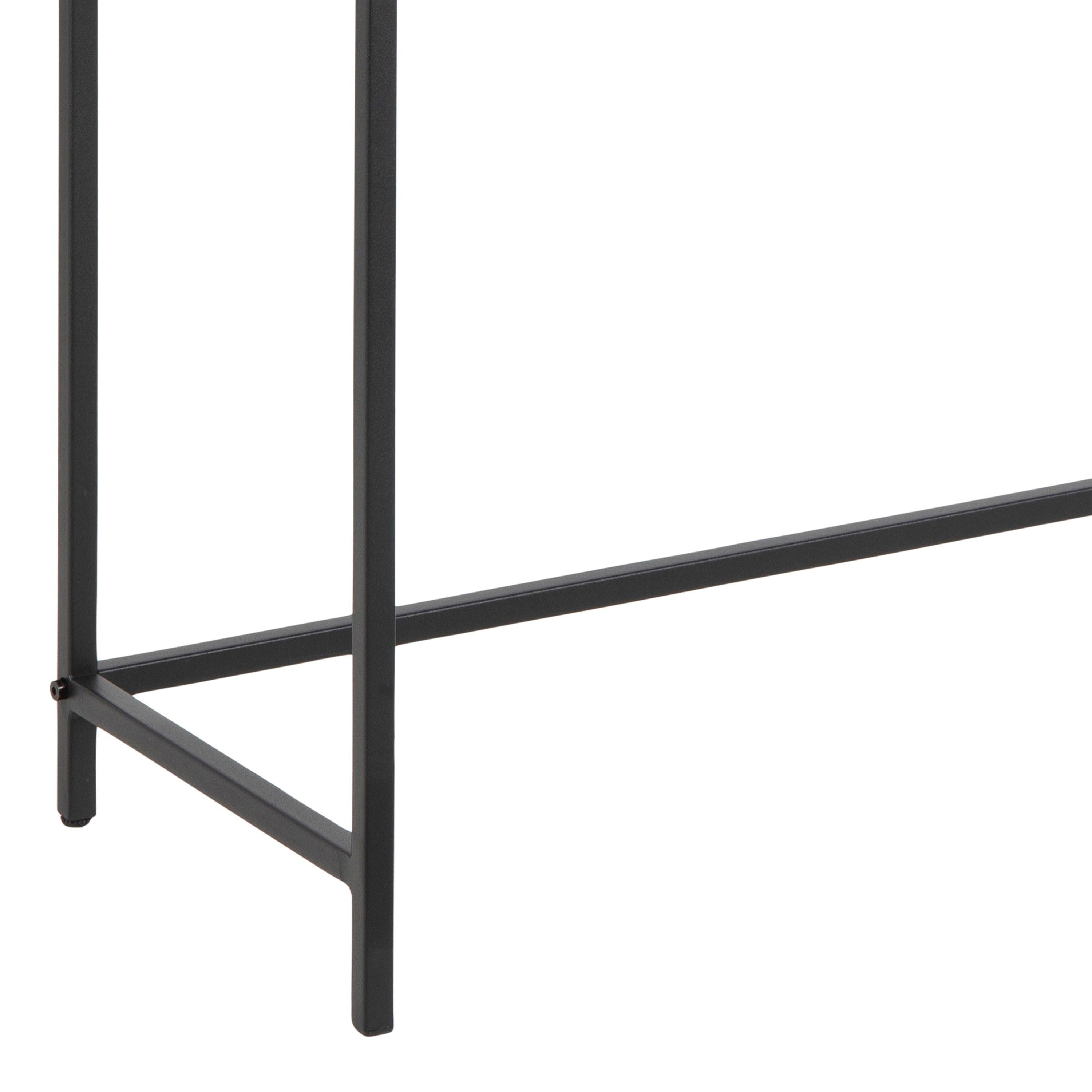 Seaford Black Metal Console Table with Black Top - image 8