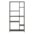 Newcastle Asymmetrical Bookcase with 6 Shelves in Matt Black - image 2