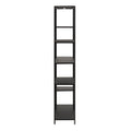 Newcastle Asymmetrical Bookcase with 6 Shelves in Matt Black - image 3