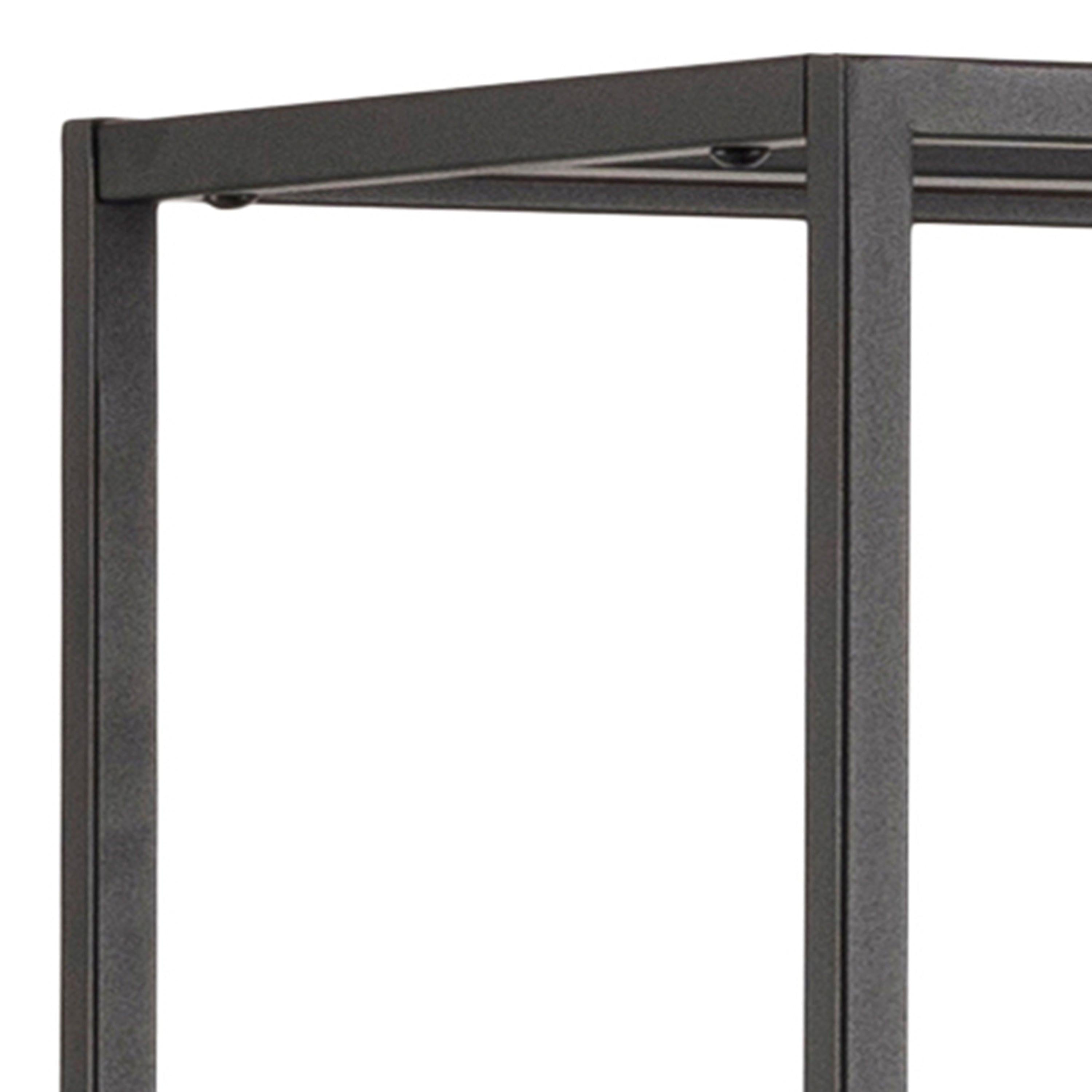 Newcastle Asymmetrical Bookcase with 6 Shelves in Matt Black - image 7