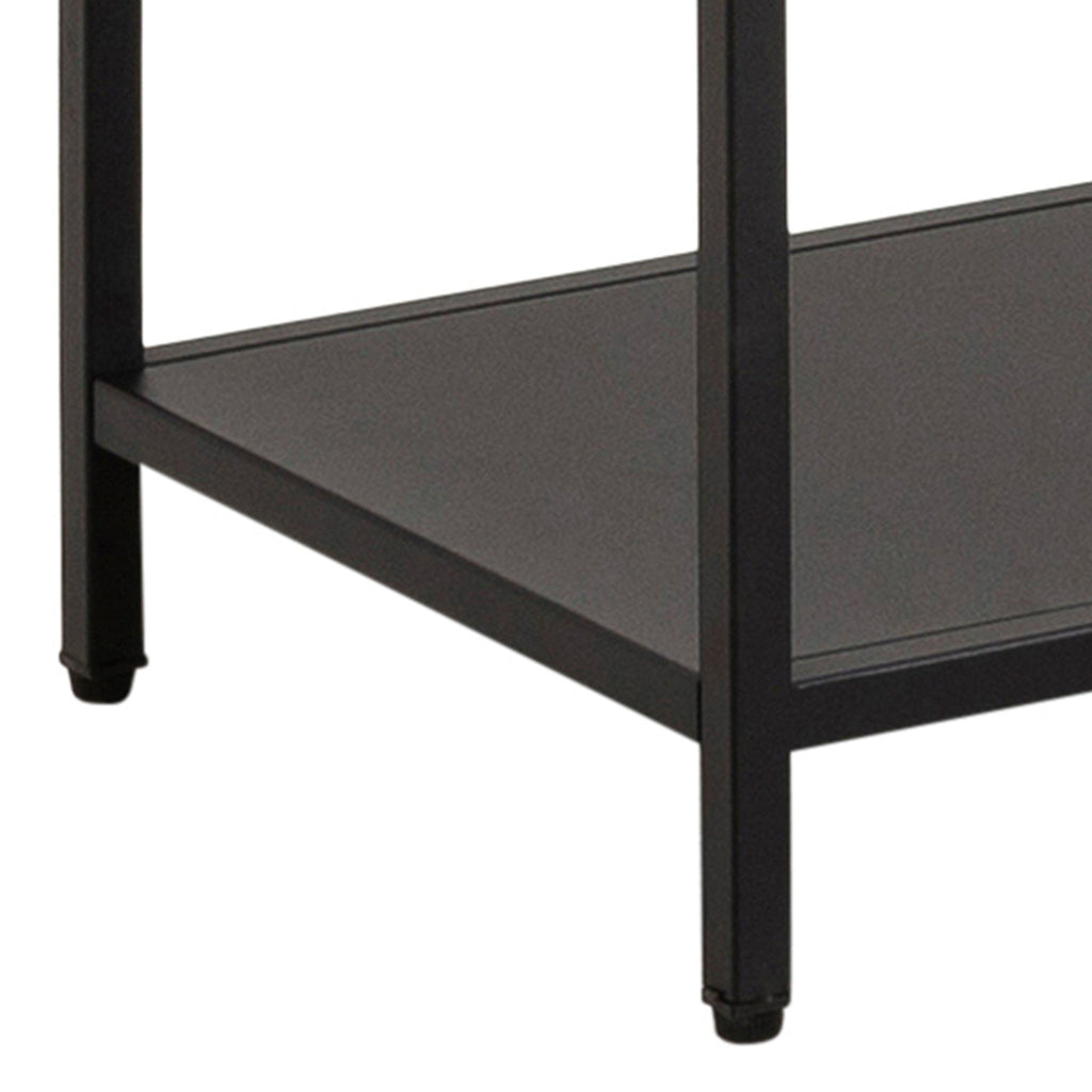 Newcastle Asymmetrical Bookcase with 6 Shelves in Matt Black - image 9