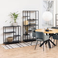 Newcastle Asymmetrical Bookcase with 3 Shelves in Matt Black - image 4