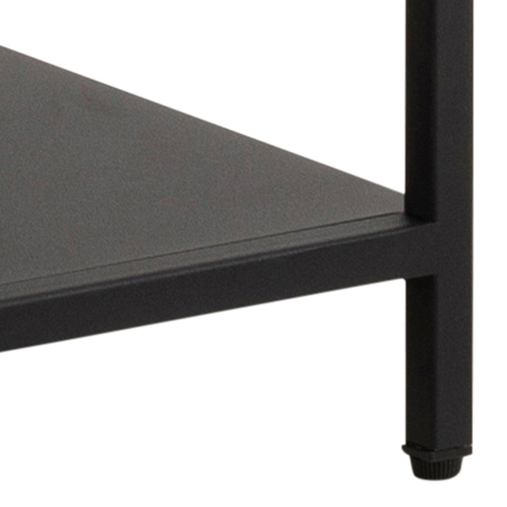 Newcastle Asymmetrical Bookcase with 3 Shelves in Matt Black - image 7