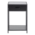 Seaford Bedside Table with 1 Drawer in Black - image 2
