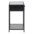 Seaford Bedside Table with 1 Drawer in Black - image 3