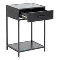 Seaford Bedside Table with 1 Drawer in Black - image 4