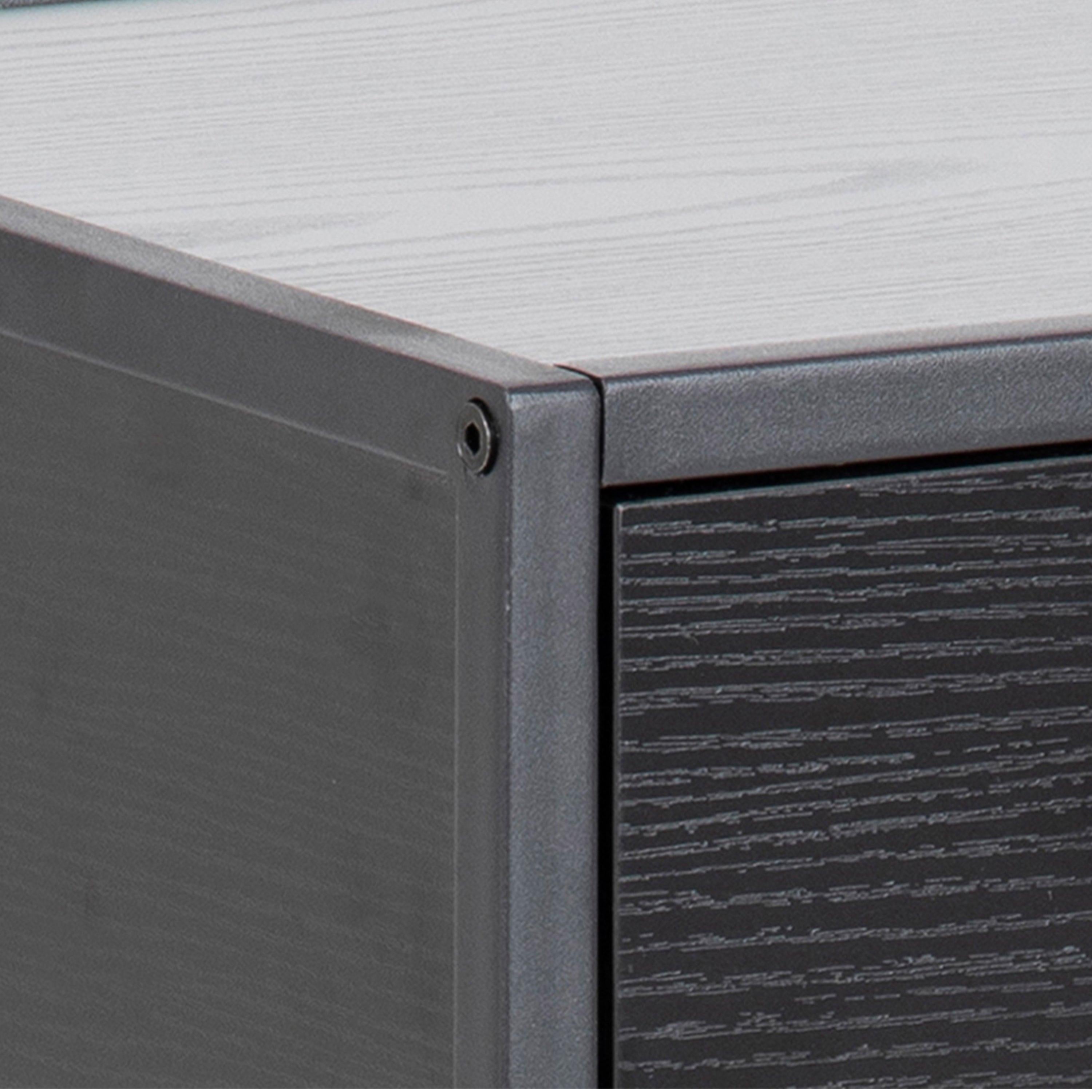 Seaford Bedside Table with 1 Drawer in Black - image 7