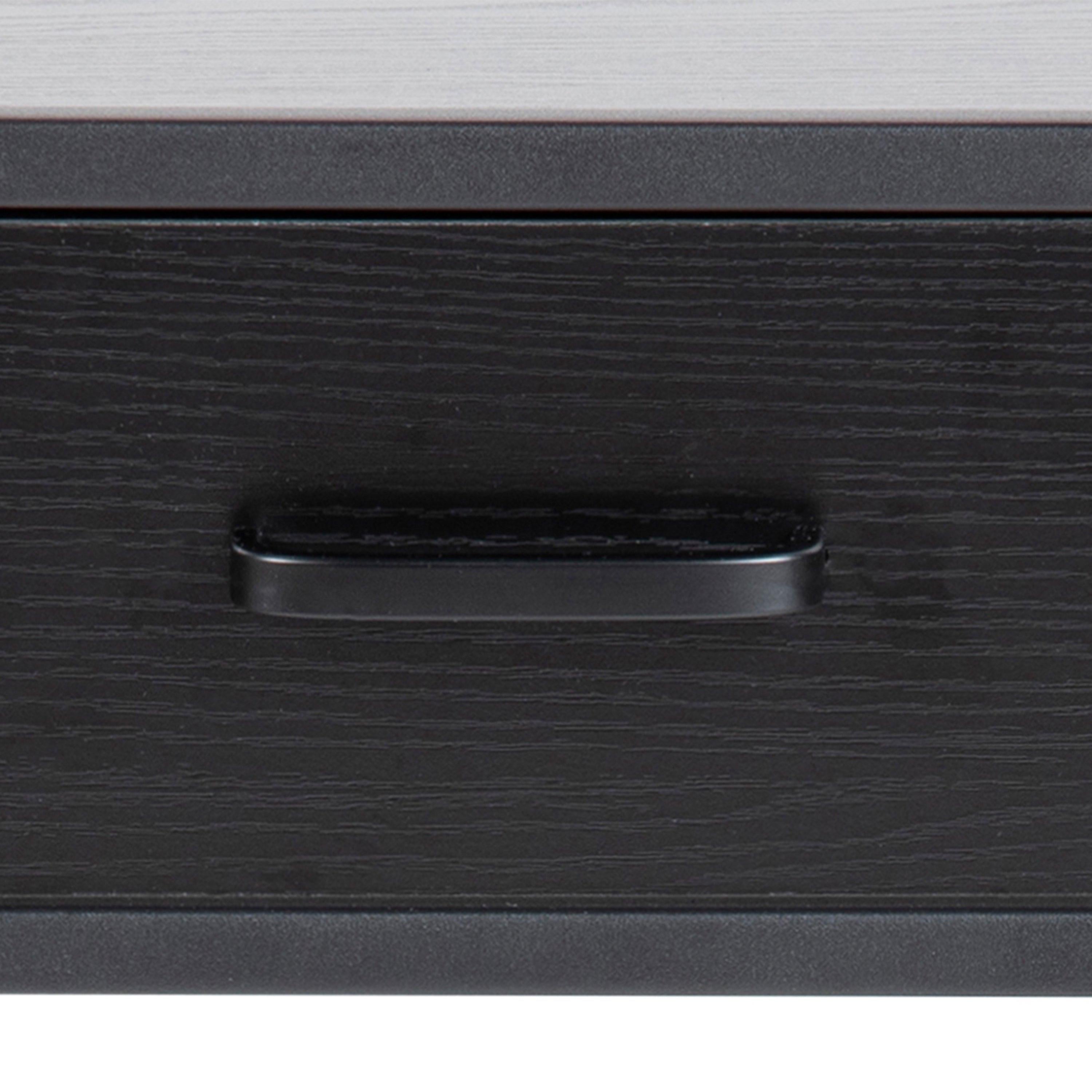 Seaford Bedside Table with 1 Drawer in Black - image 8