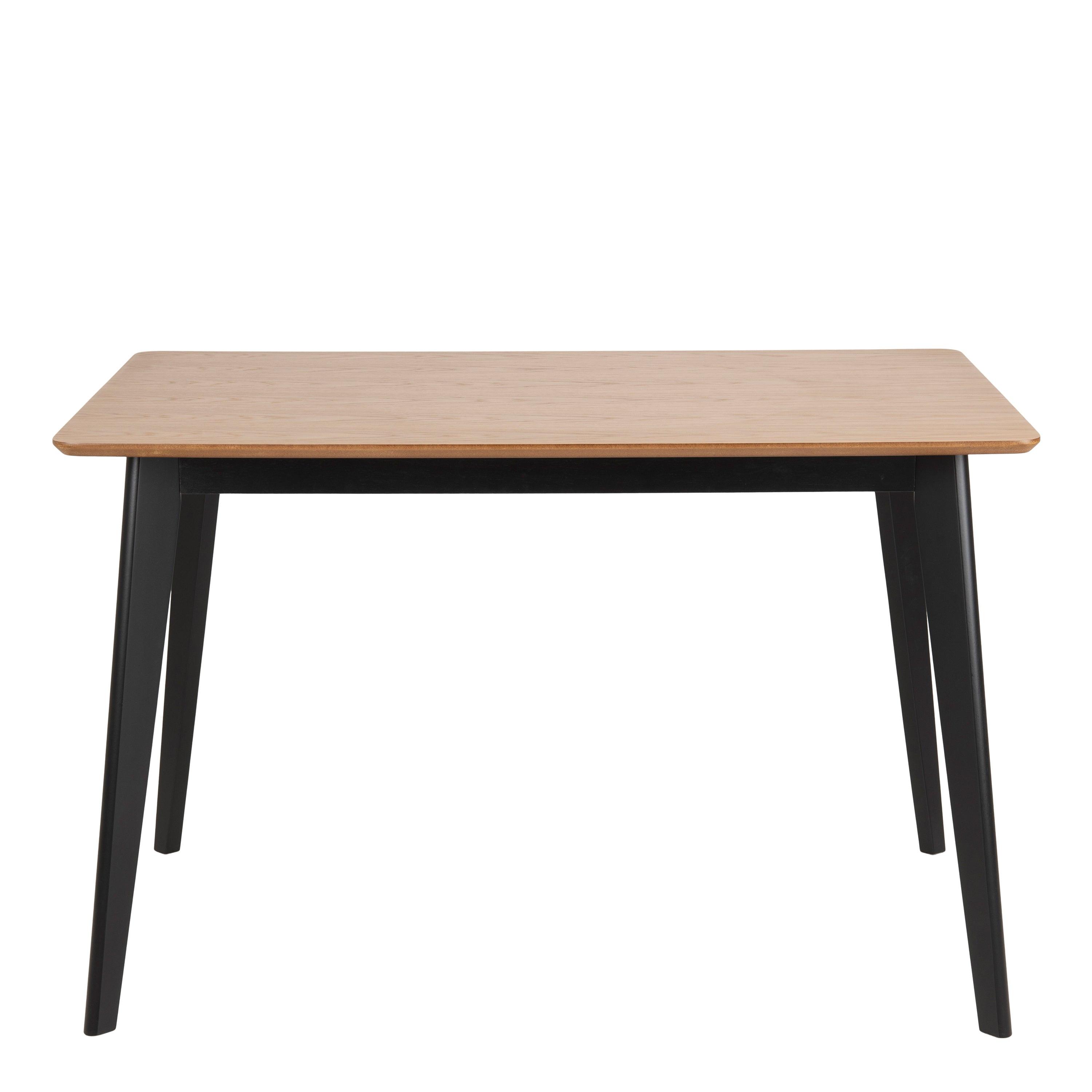 Roxby Dining Table in Oak & Black 120x80cm - image 2