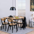 Roxby Dining Table in Oak & Black 120x80cm - image 3