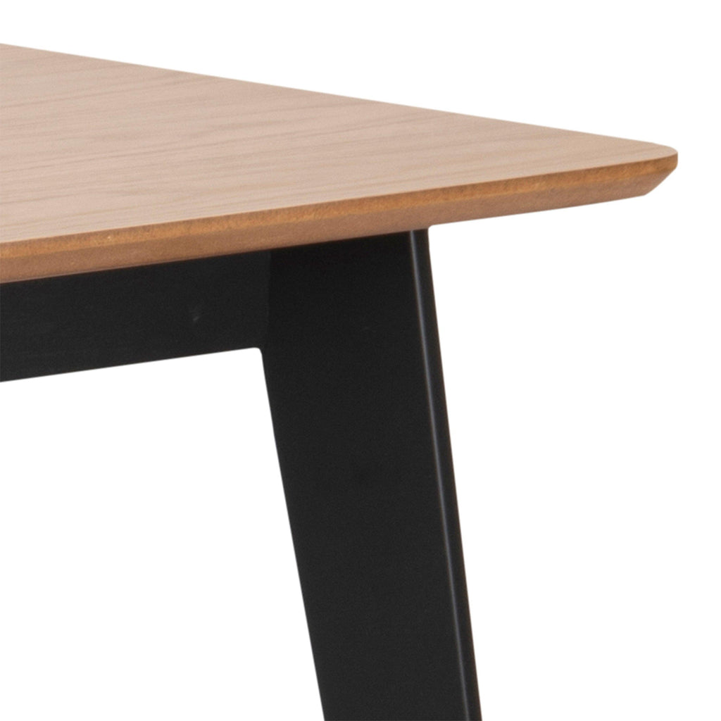 Roxby Dining Table in Oak & Black 120x80cm - image 5