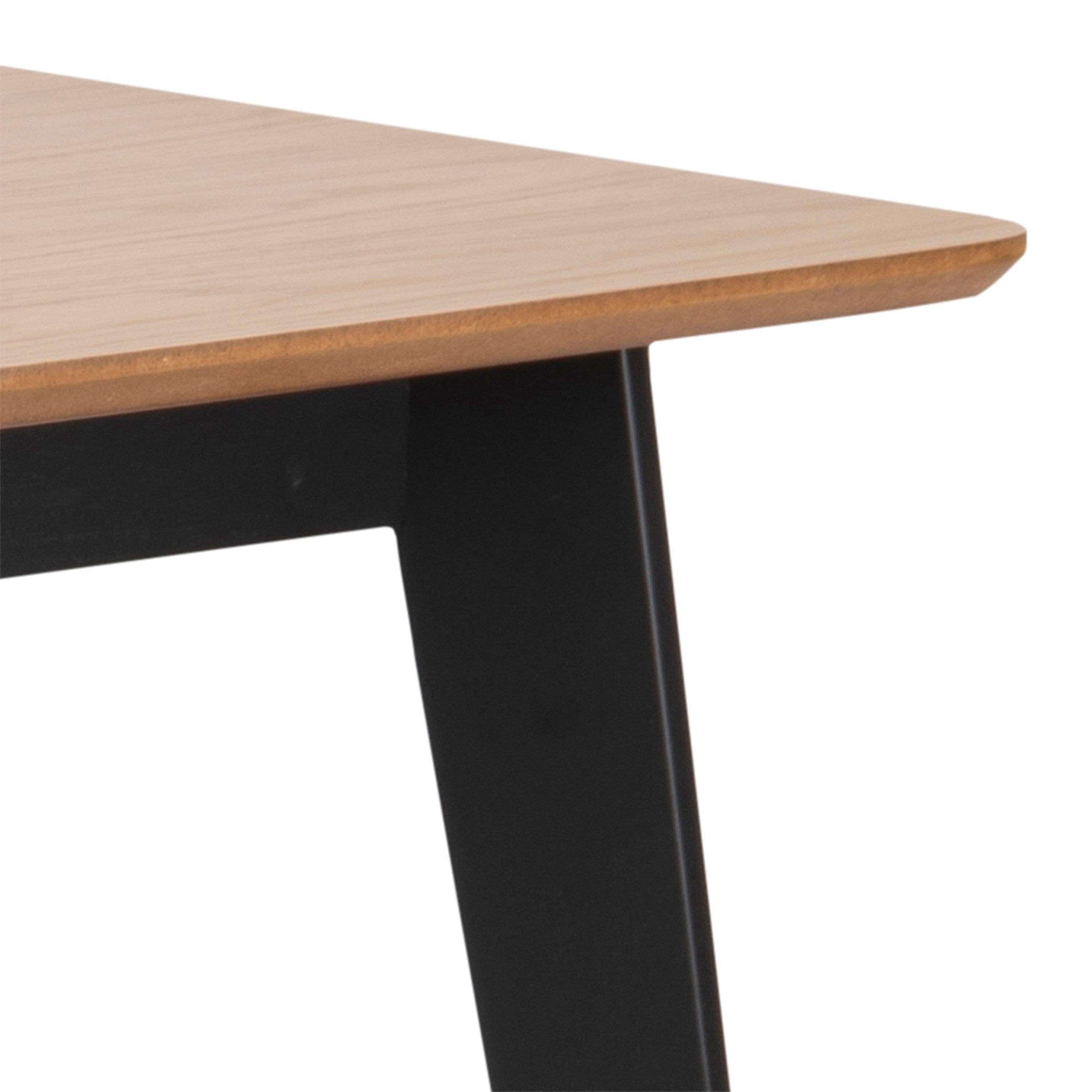 Roxby Dining Table in Oak & Black 120x80cm - image 5