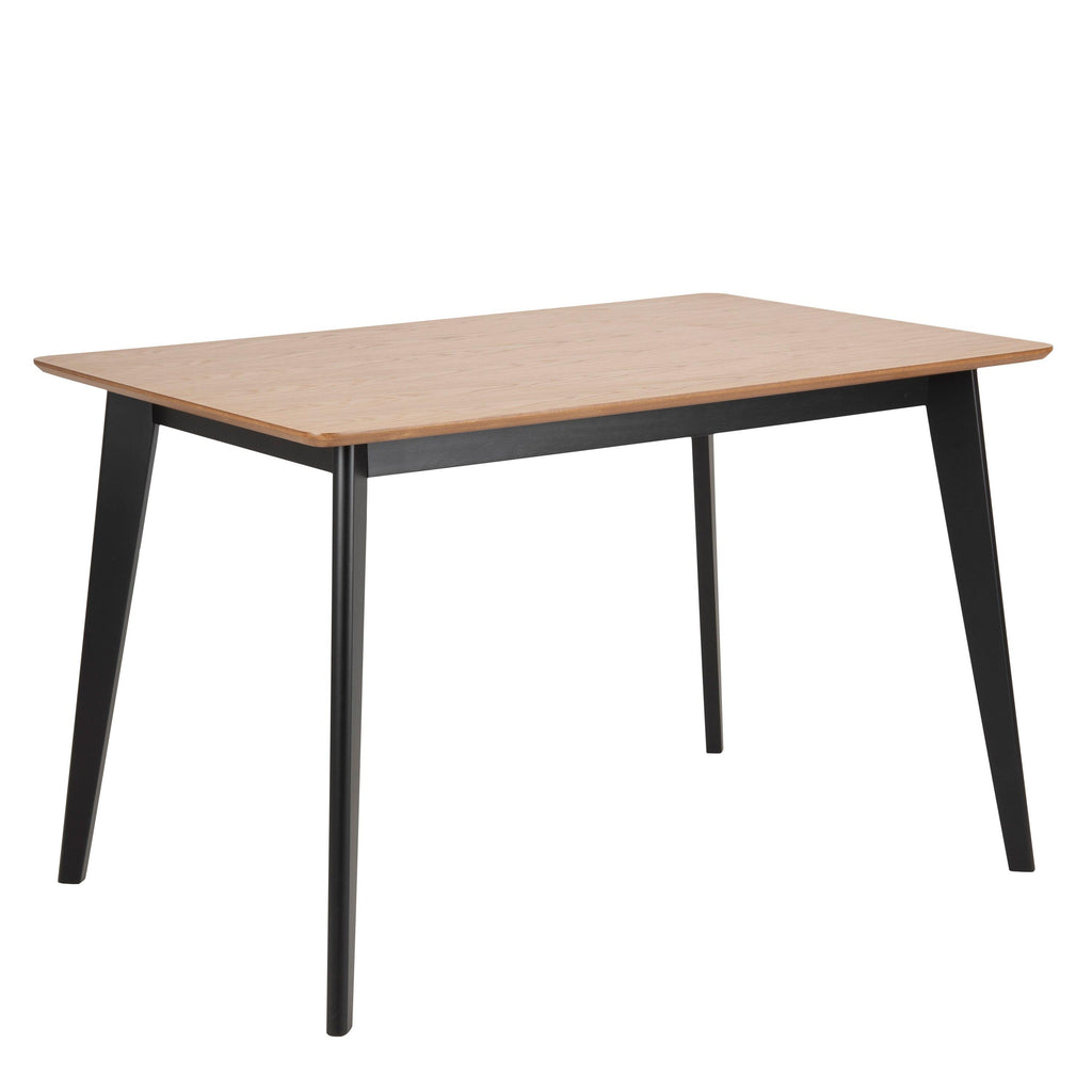 Roxby Dining Table in Oak & Black 120x80cm includes 4 Roxby Dining Chairs in Black and Oak - image 2