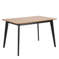 Roxby Dining Table in Oak & Black 120x80cm includes 4 Roxby Dining Chairs in Black and Oak - image 2