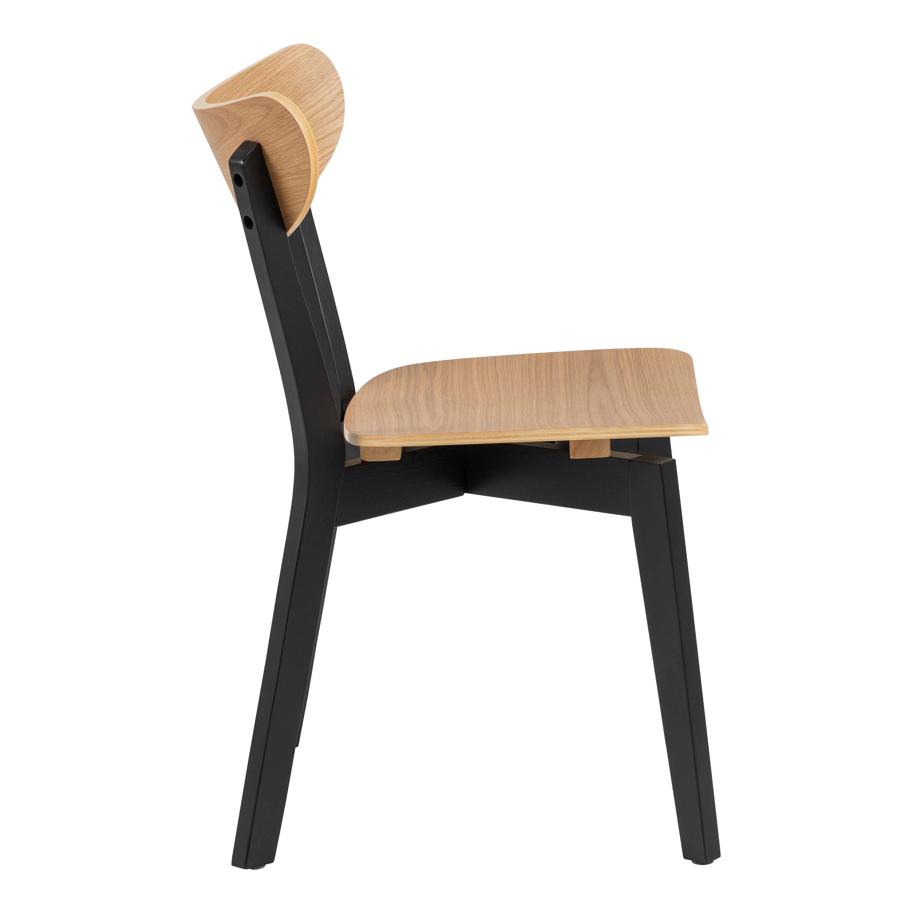 Roxby Dining Table in Oak & Black 120x80cm includes 4 Roxby Dining Chairs in Black and Oak - image 6