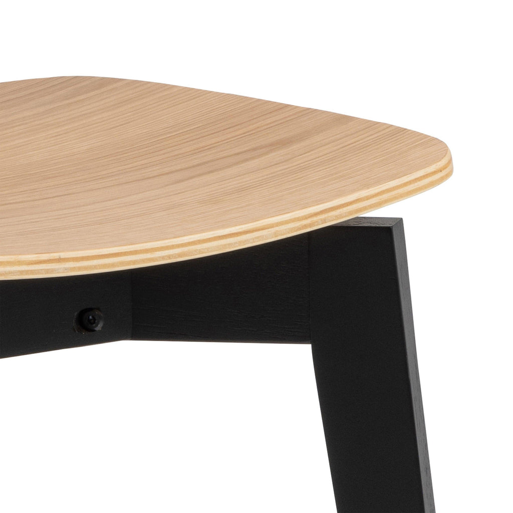 Roxby Dining Table in Oak & Black 120x80cm includes 4 Roxby Dining Chairs in Black and Oak - image 8