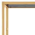 Seaford Tall Gold Metal Bookcase with 5 Black Shelves - image 5